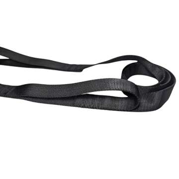 Heavy Duty Double Handle Dog Leash with Frog Clip (Black, 6 ft)