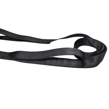 Heavy Duty Double Handle Dog Leash with Frog Clip (Black, 6 ft)