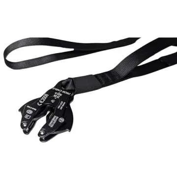 Heavy Duty Double Handle Dog Leash with Frog Clip (Black, 6 ft)