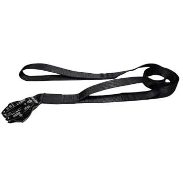 Heavy Duty Double Handle Dog Leash with Frog Clip (Black, 6 ft)