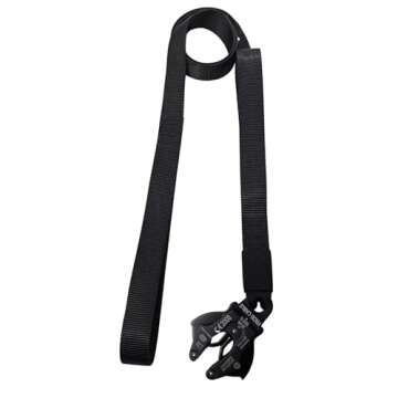 Heavy Duty Double Handle Dog Leash with Frog Clip (Black, 6 ft)