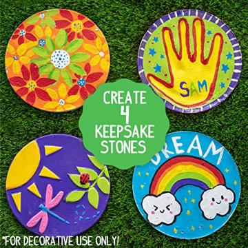 Craft 4 Personalized Stepping Stones with This Kit
