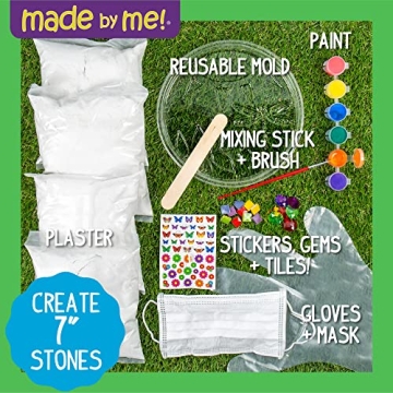 Craft 4 Personalized Stepping Stones with This Kit