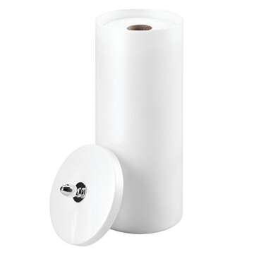 iDesign Pearl White Toilet Paper Holder for Elegant Storage