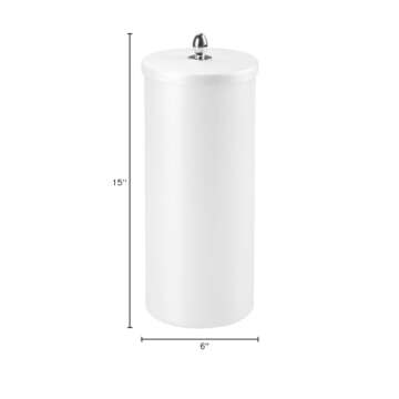 iDesign Pearl White Toilet Paper Holder for Elegant Storage