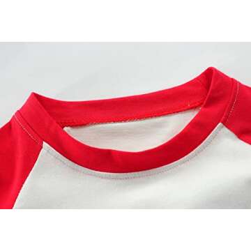 DDSOL Toddler Boys Girls Valentine's Day T-Shirt Unisex Raglan Long Sleeve Tees Loads of Love Heart Kids Boys Tops 2-8 Years