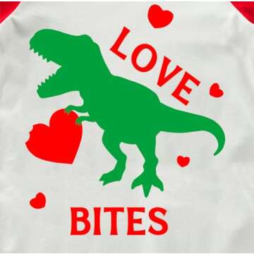DDSOL Toddler Boys Girls Valentine's Day T-Shirt Unisex Raglan Long Sleeve Tees Loads of Love Heart Kids Boys Tops 2-8 Years