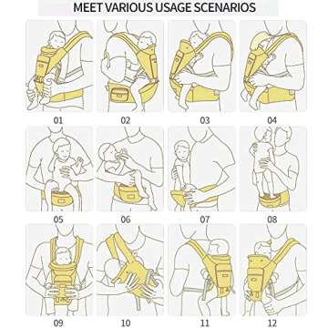 6-in-1 Baby Carrier for Newborn to Toddler with Lumbar Support