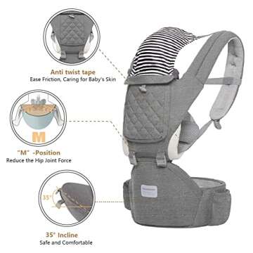 6-in-1 Adjustable Baby Carrier for Newborns & Toddlers