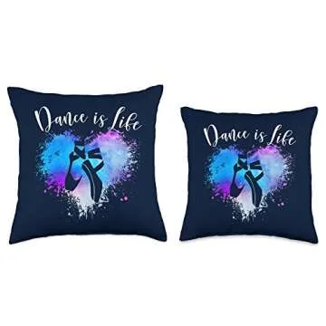 Dance is Life Throw Pillow for Ballet Lovers Gift
