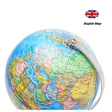 Exerz World Globe Dia 5.5-inch (14cm)- Mini Globe Political Map - Educational/Geographic