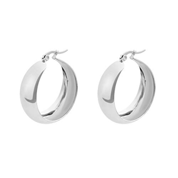 Hypoallergenic Stainless Steel Hoop Earrings - Edforce