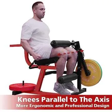 GMWD Leg Extension Machine and Curl, Lower Body Special Leg Machine, Adjustable Leg Exercise Bench with Plate Loaded, Leg Rotary Extension for Thigh, Home Gym Weight Machine