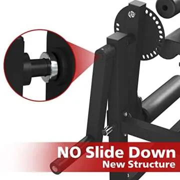 GMWD Leg Extension Machine and Curl, Lower Body Special Leg Machine, Adjustable Leg Exercise Bench with Plate Loaded, Leg Rotary Extension for Thigh, Home Gym Weight Machine