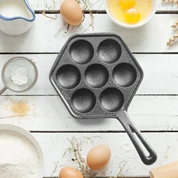 Commercial Cast Iron Aebleskiver Pan Perfect for Pancakes