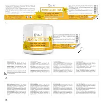 Dulàc - Arnica Gel for Bruising and Swelling 16.9 Fl Oz, 98% Arnica Montana Cream Extra Strength for Muscle and Joint Relief, Non-Greasy, Natural Formula, Cool Effect, Alcohol Free