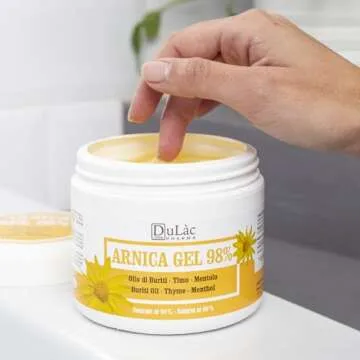 Dulàc - Arnica Gel for Bruising and Swelling 16.9 Fl Oz, 98% Arnica Montana Cream Extra Strength for Muscle and Joint Relief, Non-Greasy, Natural Formula, Cool Effect, Alcohol Free