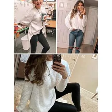 Imily Bela Women's Cozy Fuzzy Knitted Sweater - Sherpa Style