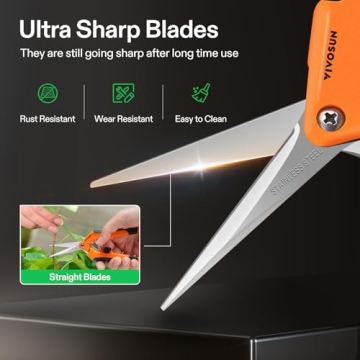 Vivosun 6.5 Inch Precision Gardening Scissors Pruner