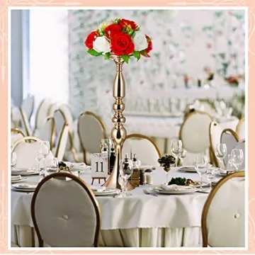 Rtteri 24 Pcs Gold Vase Set for Weddings and Events