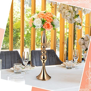 Rtteri 24 Pcs Gold Vase Set for Weddings and Events