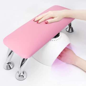 Arm Rest for Nails Tech, Easy Clean Nail Arm Rest, Reduce Back Pain Hand Rest for Nails Tech, Sturdy...