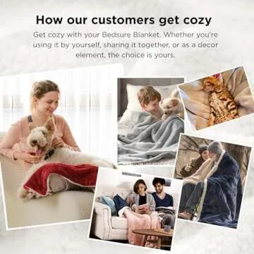 Bedsure Sherpa Fleece Blankets King Size for Bed - Thick and Warm, Soft Fuzzy Plush King Blanket for Winter, Grey, 108x90 Inches