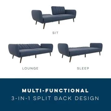 Novogratz Brittany Sofa Futon - Elegant & Functional Seating Solution