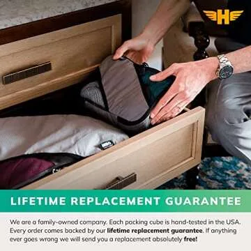 Hero Travel Supply Packing Cubes, (5 Set) Luggage Organizers with 2 Laundry Bags