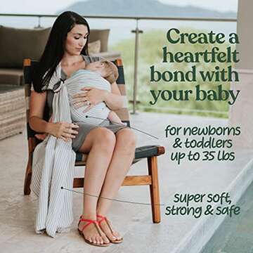 Nalakai Luxury Ring Sling Baby Carrier, Soft Linen Baby Sling, Baby Wrap, Wear Your Little One Close...