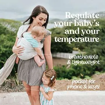 Nalakai Luxury Ring Sling Baby Carrier, Soft Linen Baby Sling, Baby Wrap, Wear Your Little One Close to Your Heart, Comfort, Style