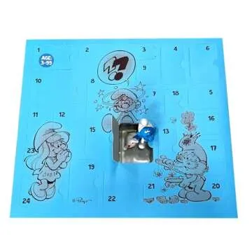 The original SMURFS countdown Calendar 2024 Collectible Cartoon Toys for Boys and Girls, 12 Figurines + 12 SMURFY gifts! Ages 3+. 24 Pieces