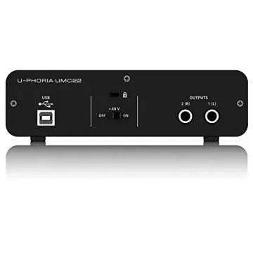 Behringer U-PHORIA UMC22 Audiophile 2x2 USB Audio Interface with Midas Mic Preamplifier