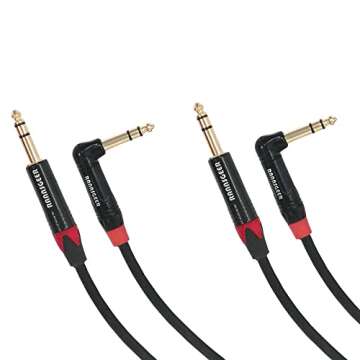 Rannsgeer High-Quality 1/4 Inch TRS Audio Cables 2-Pack