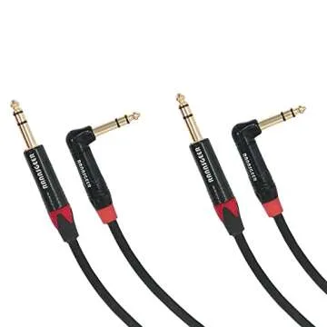 Rannsgeer High-Quality 1/4 Inch TRS Audio Cables 2-Pack