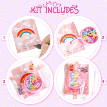 Tobiwibby Cute Valentine's Day Gifts for Kids - 24 Butter Slime Sets