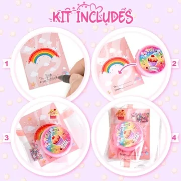 Tobiwibby Cute Valentine's Day Gifts for Kids - 24 Butter Slime Sets