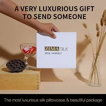 ZIMASILK 25 Momme 100% Pure Mulberry Silk Pillowcase for Hair and Skin Heath, Best Gift Choice, Highest Grade 6A Silk, 900 Thread Count, 1Pc (Standard 20''x26'', Space Grey)