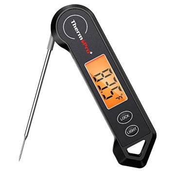 ThermoPro TP19H Waterproof Digital Meat Thermometer for Grilling with Ambidextrous Backlit and Motio...