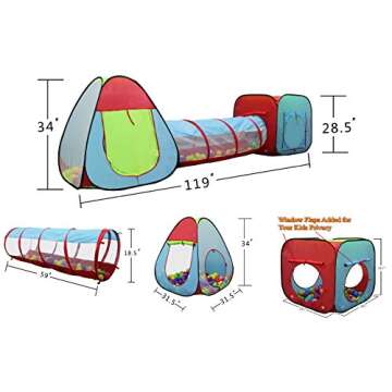 Kiddey Children’s Play Tent with Tunnel Set for Kids