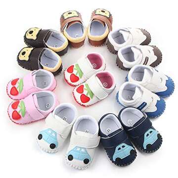 Lidiano Baby Non Slip Rubber Sole Cartoon First Walking Slippers Crib Shoes Newborn Infant Toddler T...