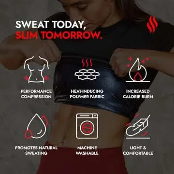 Sweat Shaper Women's Athletic Compression Tee for Workouts