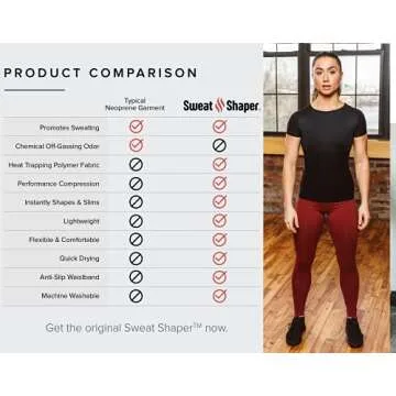 Sweat Shaper Women's Athletic Compression Tee for Workouts
