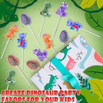Dinosaur Lollipops 12pk- Dinosaur Candy For Dinosaur Party Favors - Dinosaur Suckers & Dino Candy - ...