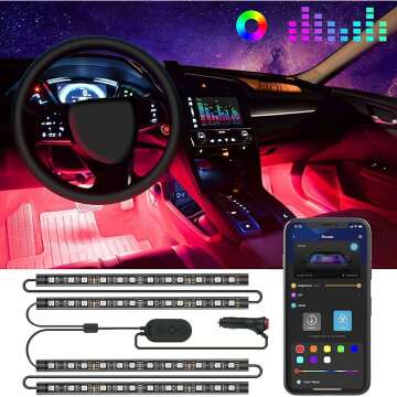Govee Smart Car LED Lights - App Controlled RGB Interior