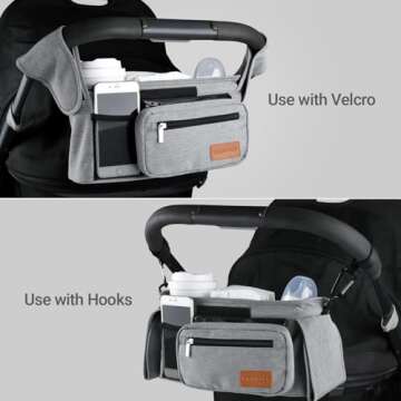 Momcozy Stroller Organizer with Insulated Cup Holders