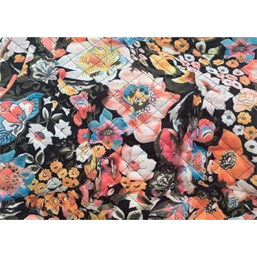 Akivide Women Winter Boho Floral Print Sherpa Fleece Lined Jacket Vintage Quilted Faux Fur Wrap Long Sleeve Coat Plus Size