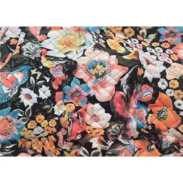 Akivide Women Winter Boho Floral Print Sherpa Fleece Lined Jacket Vintage Quilted Faux Fur Wrap Long Sleeve Coat Plus Size