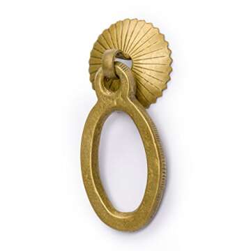 Hardware Philosophy Golden Goose Egg Brass Hardware Pulls 2.6 Inches - Set of 2 - Architectural, Int...