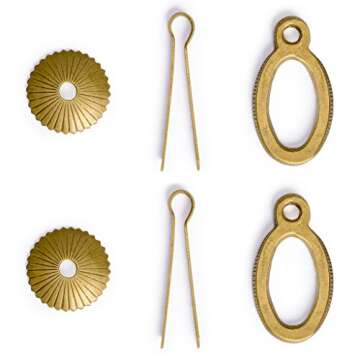 Hardware Philosophy Golden Goose Egg Brass Hardware Pulls 2.6 Inches - Set of 2 - Architectural, Interior Design, Furniture Cabinet Customization Hardware